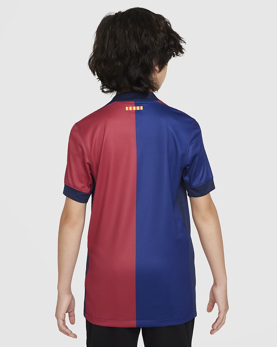 F.C. Barcelona 2024 25 Stadium Home Older Kids Nike Dri FIT Football Replica Shirt. Nike CA